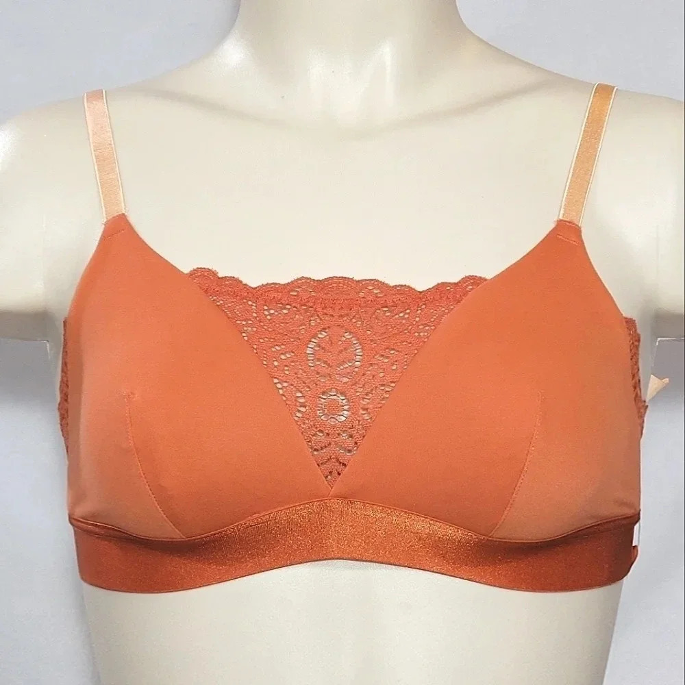 Gilligan Brushed Micro Triangle Bra Orange